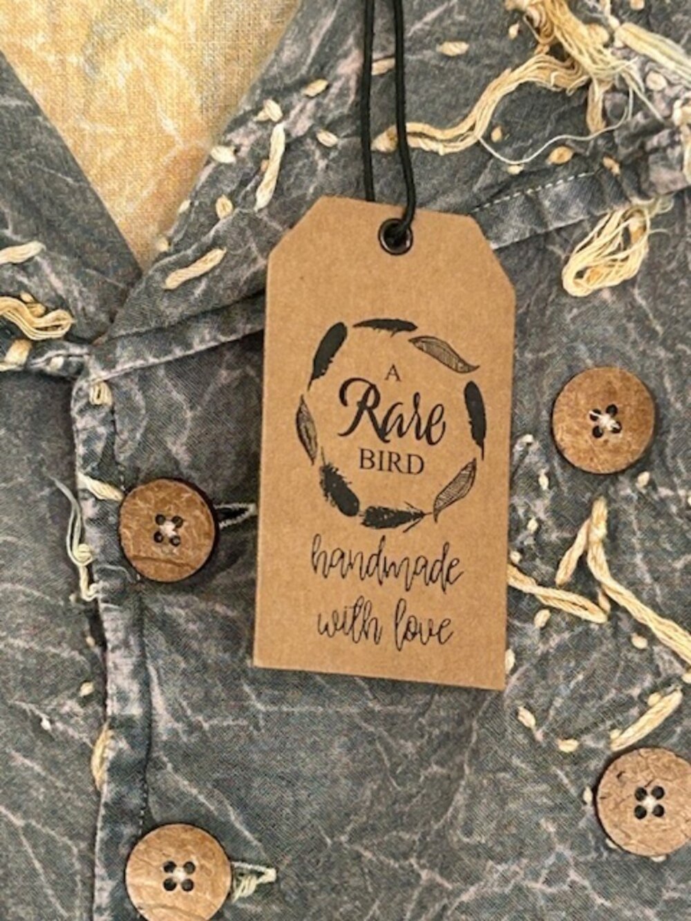 #1396 A Rare Bird Chambray Knotted Shirt/Jacket - Picture 4 of 16